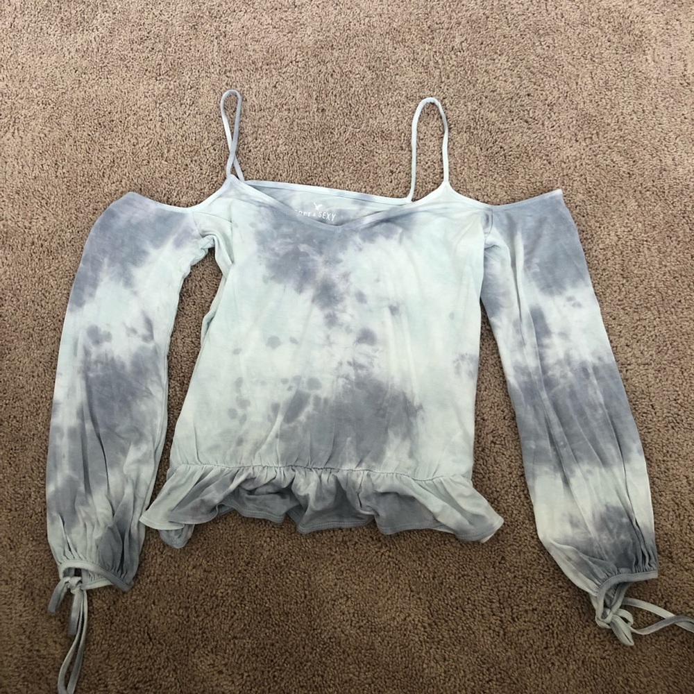 marbled pattern blouse